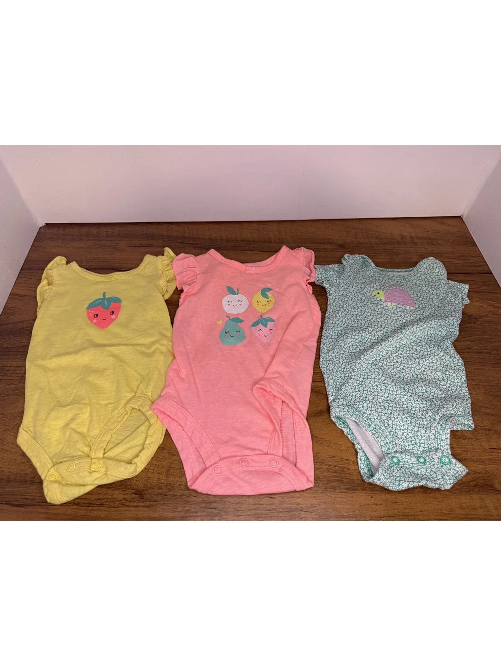 Baby Girl Onesies Bodysuits 3-Pack Size 6 Months